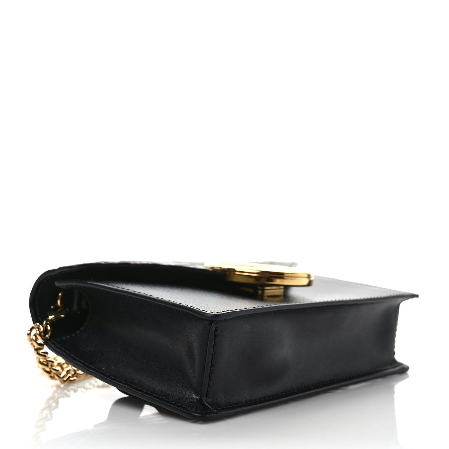 Vitello Liberty F is Fendi Bi-Color FF 1974 Embossed Envelope Belt Bag Maya Black