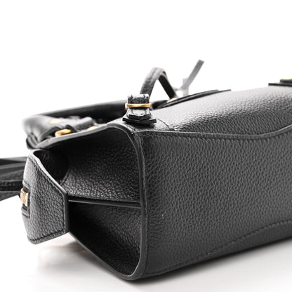 Balenciaga Grained Calfskin Neo Classic Gold Hardware Nano City Crossbody Black 8 of 10