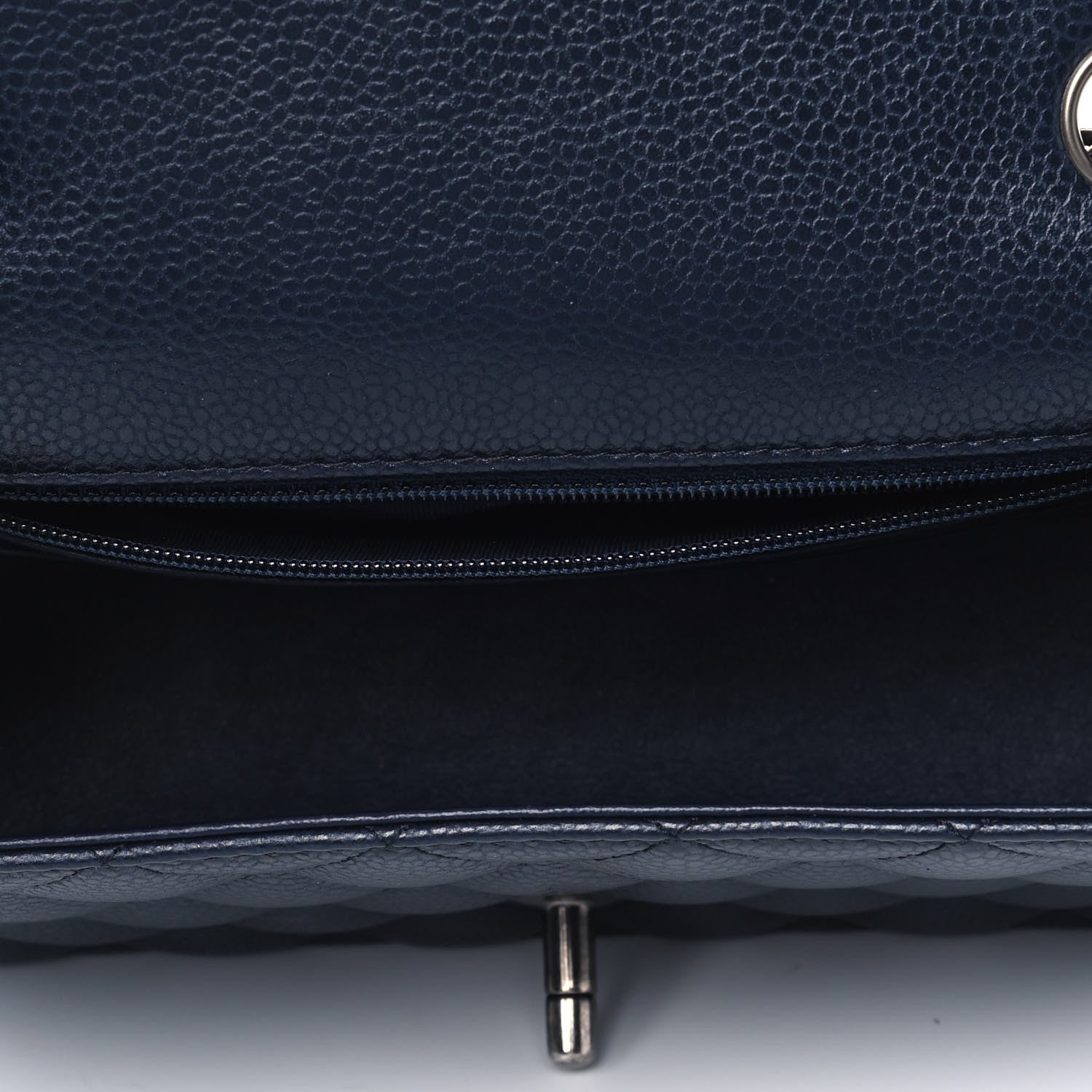 Chanel Caviar Quilted Mini Rectangular Flap Navy 4 of 4