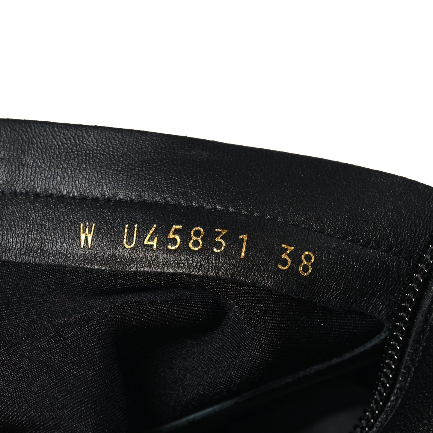 Stretch Lambskin Cap Toe CC Uniform Short Boots 38 Black
