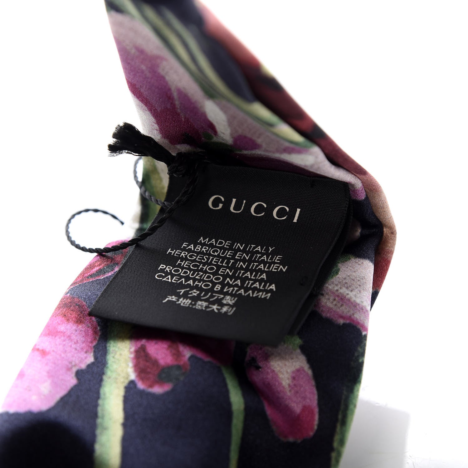 Gucci Silk Blooms Print Duchesse Headband Navy 3 of 5