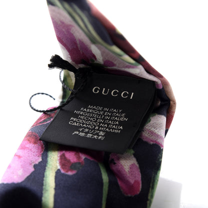 Gucci Silk Blooms Print Duchesse Headband Navy 3 of 5