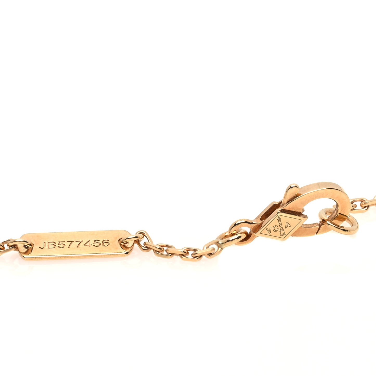 18K Yellow Gold Mother of Pearl Vintage Alhambra Pendant Necklace