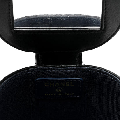Chanel Lambskin Quilted Mini Vanity Case With Chain Black 6 of 10