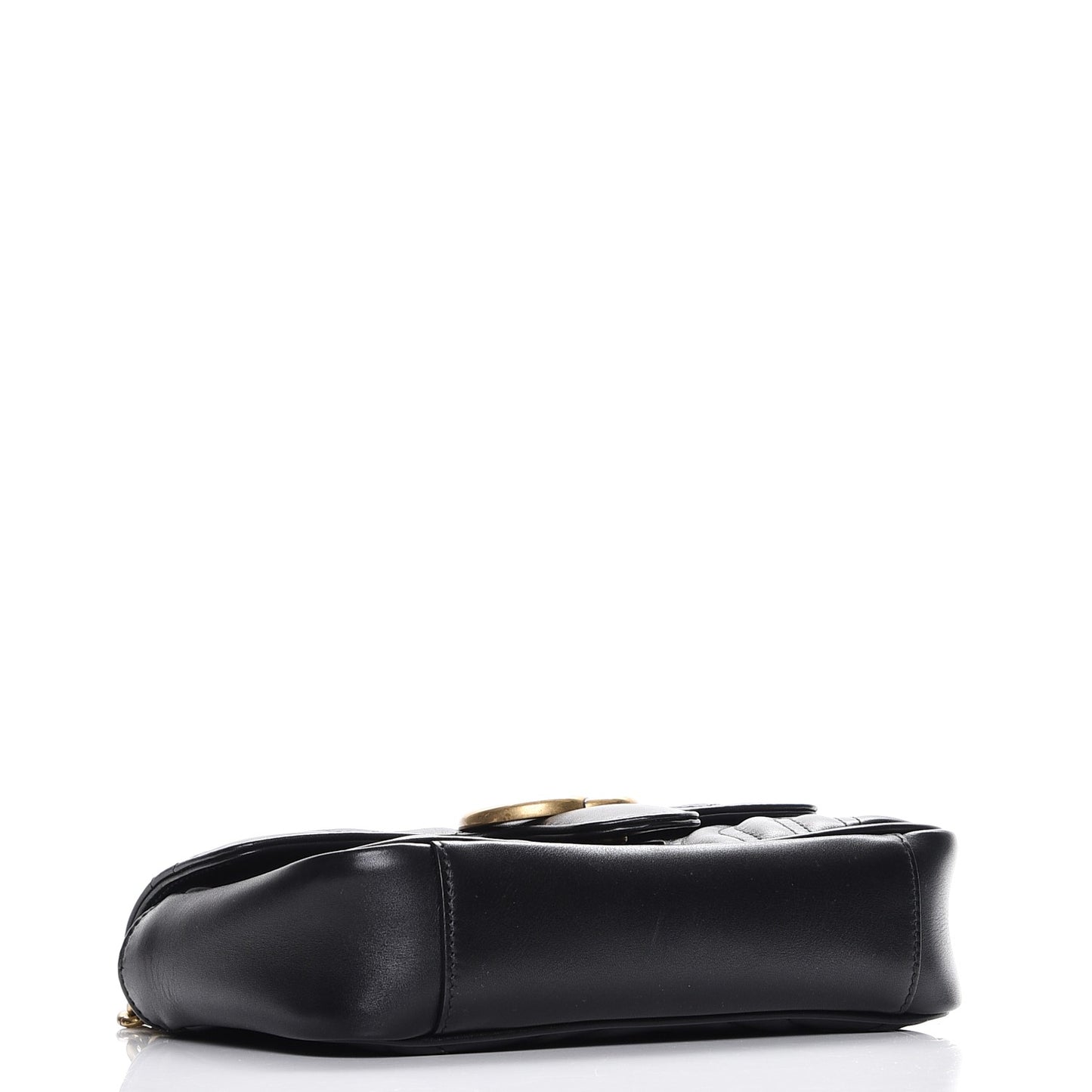 Calfskin Matelasse Mini GG Marmont Shoulder Bag Black