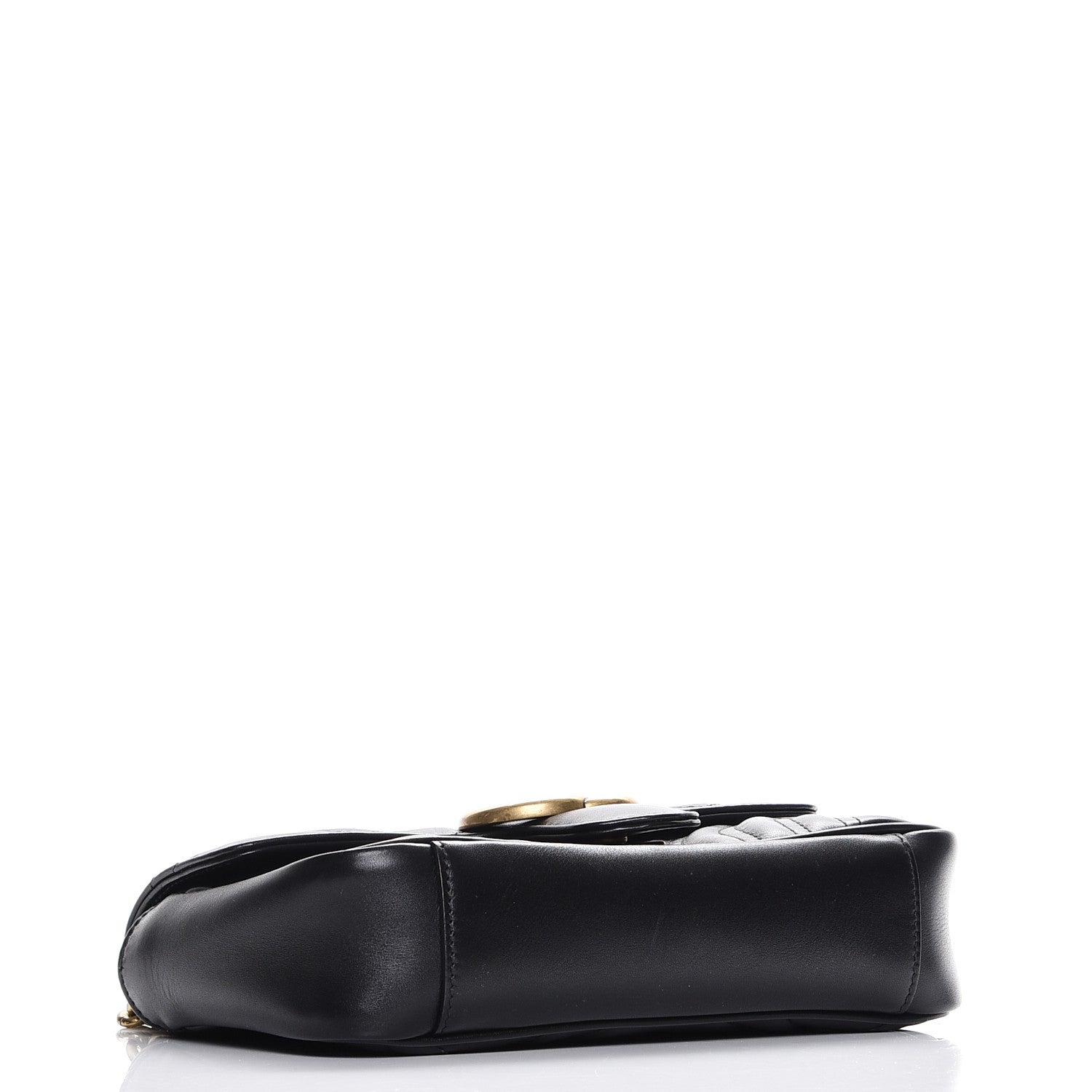 Gucci Calfskin Matelasse Mini GG Marmont Shoulder Bag Black 4 of 13