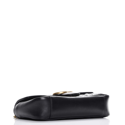 Gucci Calfskin Matelasse Mini GG Marmont Shoulder Bag Black 4 of 13