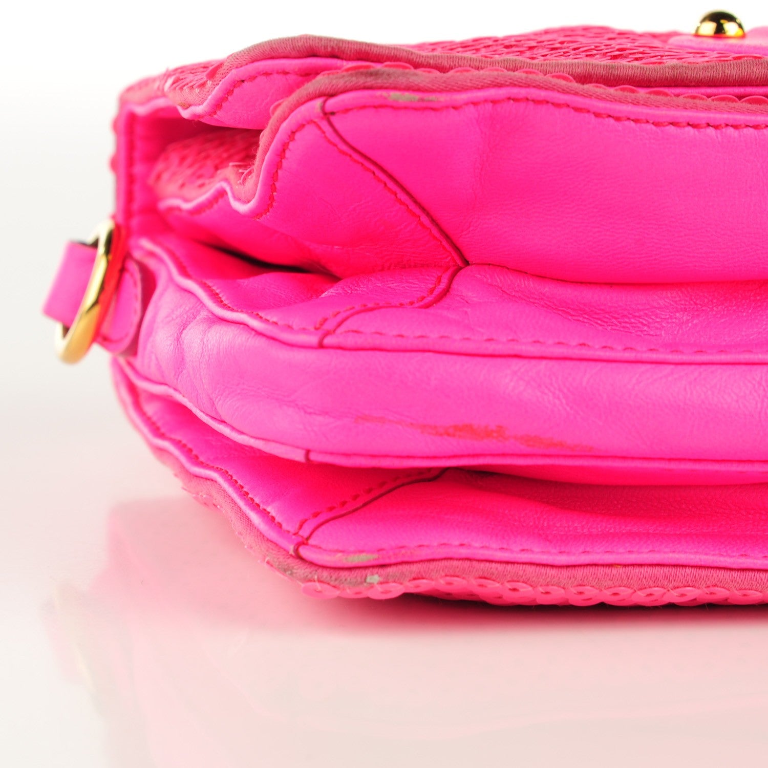 Miu Miu Sequined Crossbody Bag Pink 10 of 13