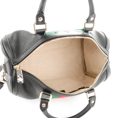 Gucci Calfskin Vintage Web Medium Boston Black 5 of 7