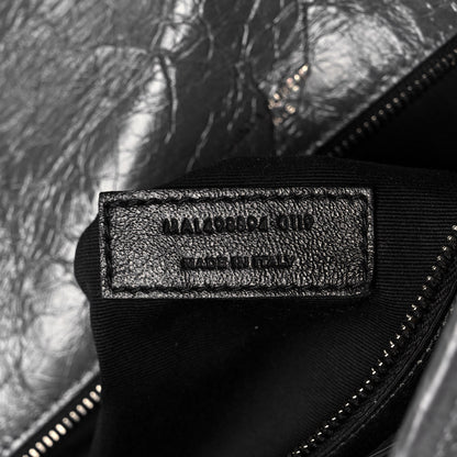 Saint Laurent Crinkled Calfskin Matelasse Monogram Medium Niki Chain Satchel Fog 11 of 13