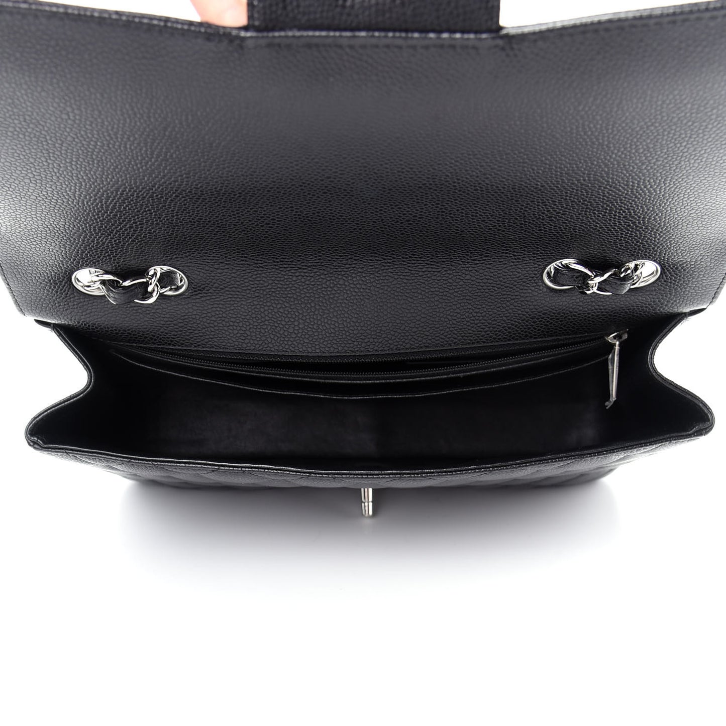 Caviar Quilted Jumbo Single Flap Black