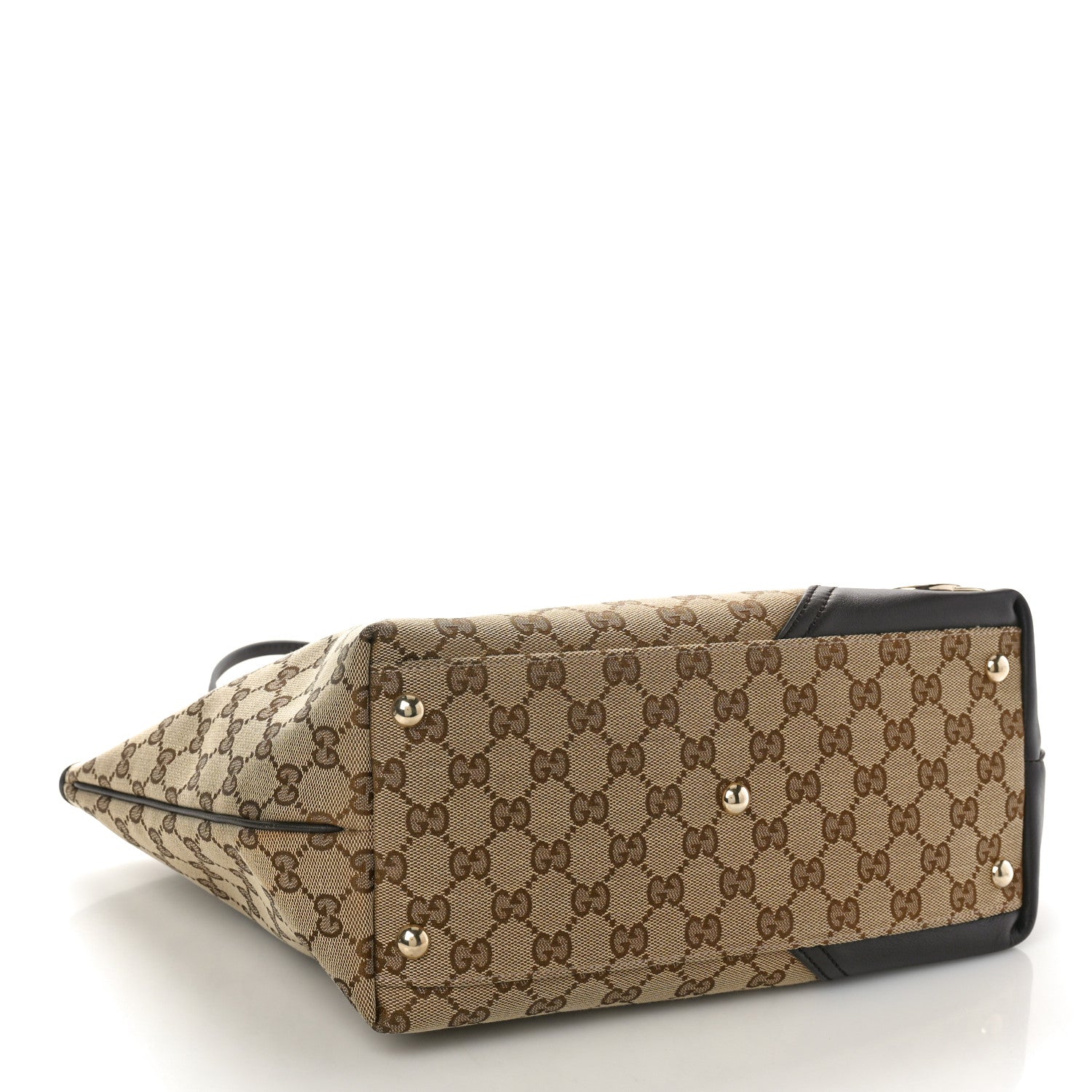 Gucci Monogram Medium New Britt Tote Brown 4 of 12