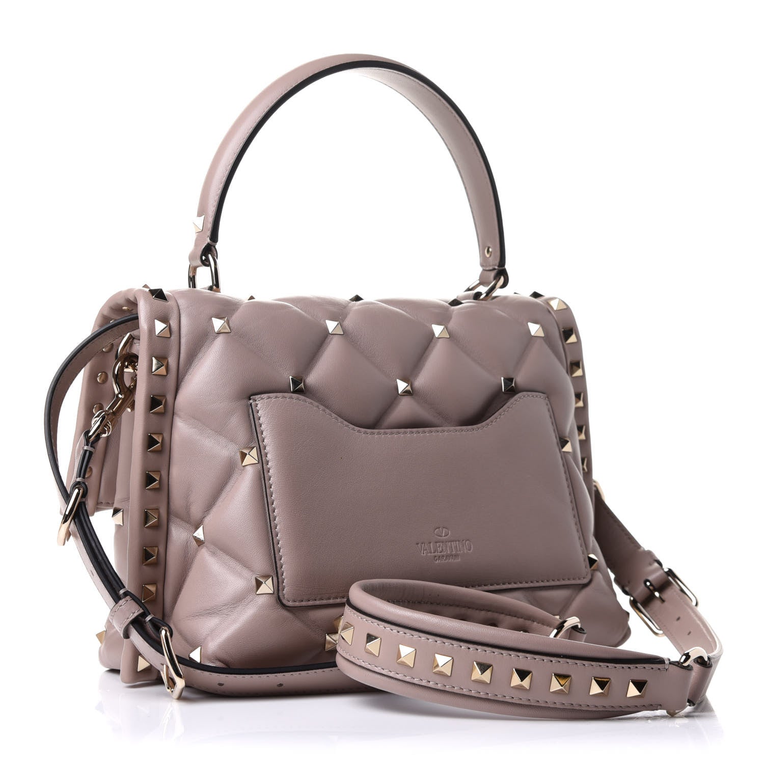 Valentino Garavani Nappa Medium Candystud Top Handle Bag Poudre 3 of 9