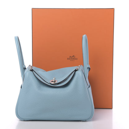 Hermes Taurillon Clemence Lindy 26 Bleu Atoll 11 of 11