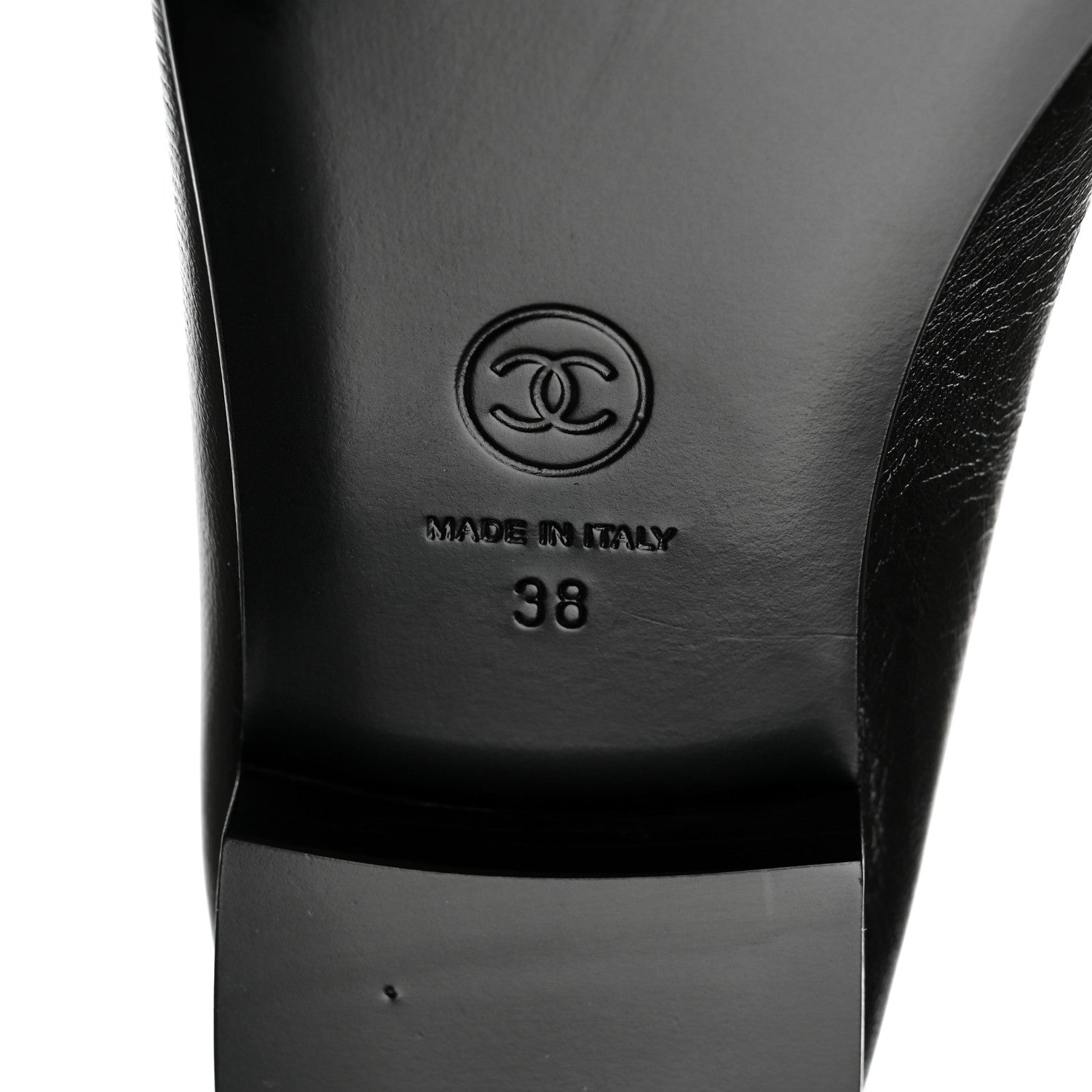 Chanel Crumpled Shiny Lambskin Cap Toe CC Ballerina Flats 38 Black White 8 of 9