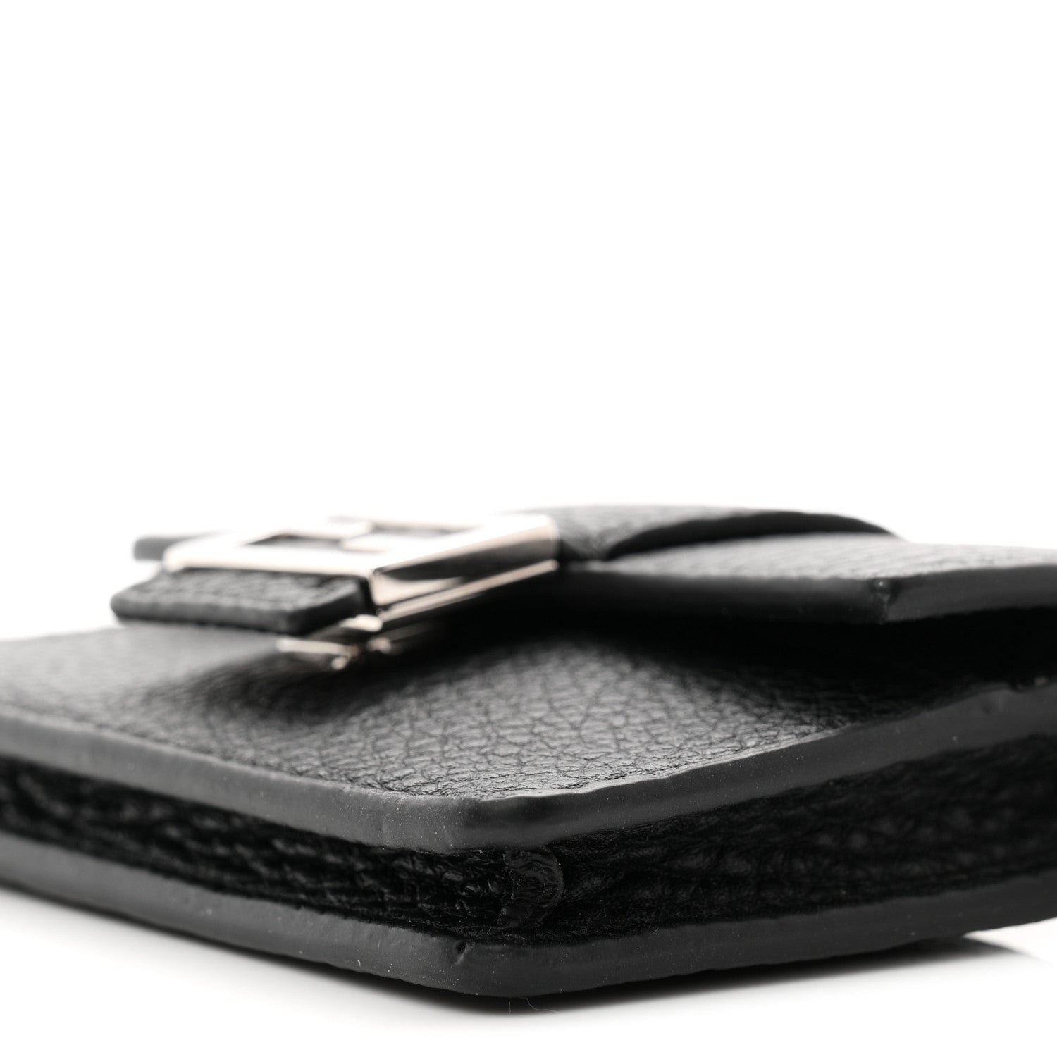 Fendi Cuoio Romano Micro Flat Baguette Black 8 of 9