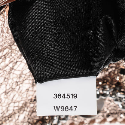 Stella McCartney Metallic Crackle Faux Leather Mini Falabella Rose Gold 6 of 8