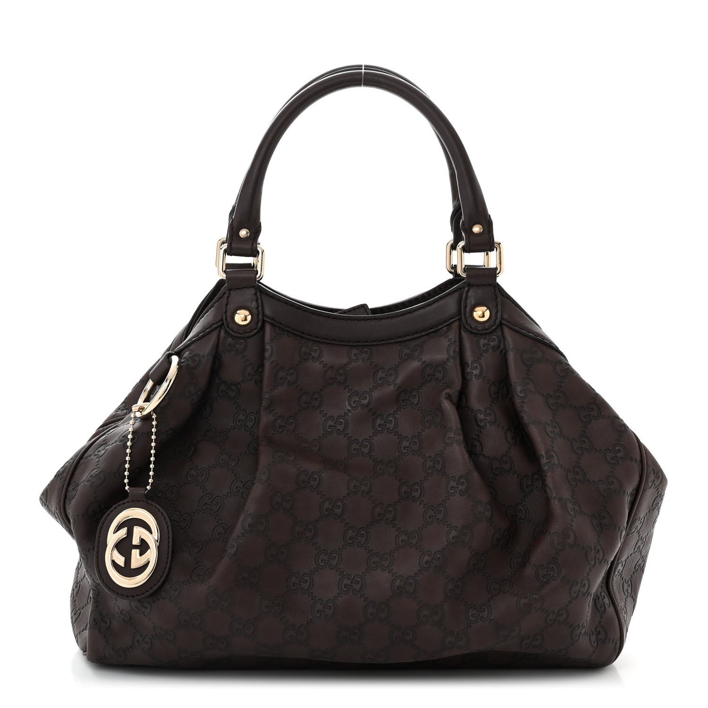 Guccissima Medium Sukey Tote Chocolate