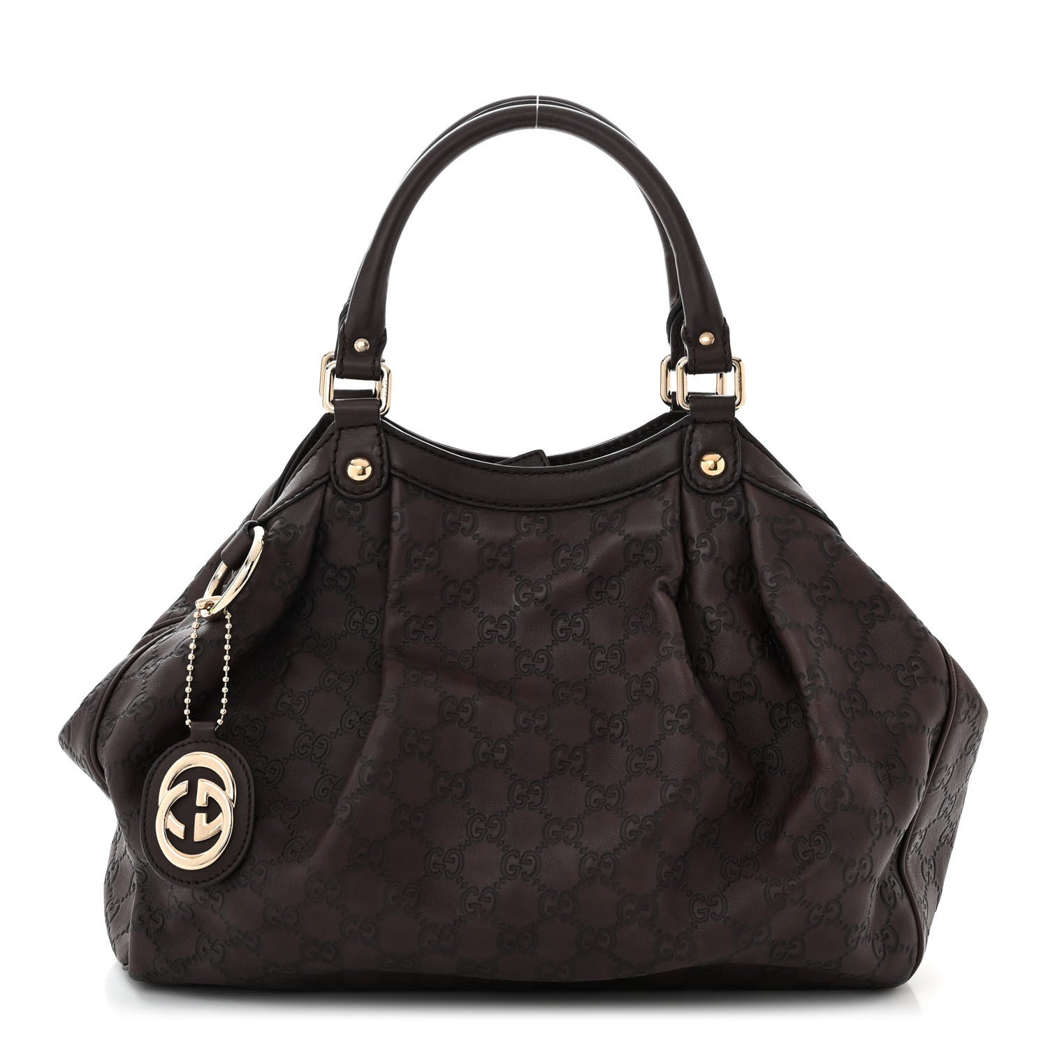 Gucci Guccissima Medium Sukey Tote Chocolate 1 of 10