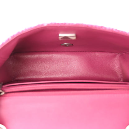 Chanel Metallic Tweed Quilted Mini Rectangular Flap Pink 5 of 11