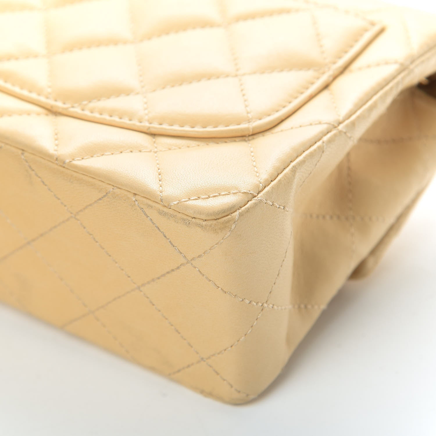 Chanel Lambskin Quilted Mini Square Flap Beige 13 of 16