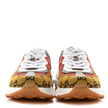 Gucci Monogram Multicolor Demetra Womens Rhyton Sneakers 38 Yellow Blue Great White Tabasco 2 of 7