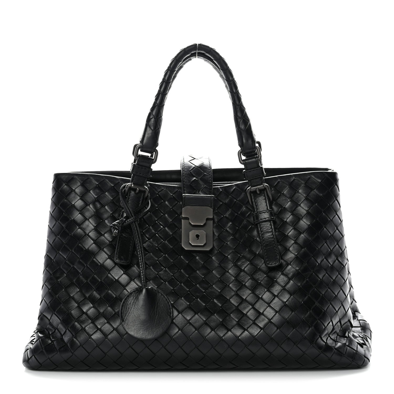 Bottega Veneta Light Calf Intrecciato Small Roma Black 1 of 10