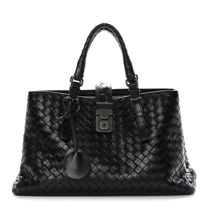 Bottega Veneta Light Calf Intrecciato Small Roma Black 1 of 10