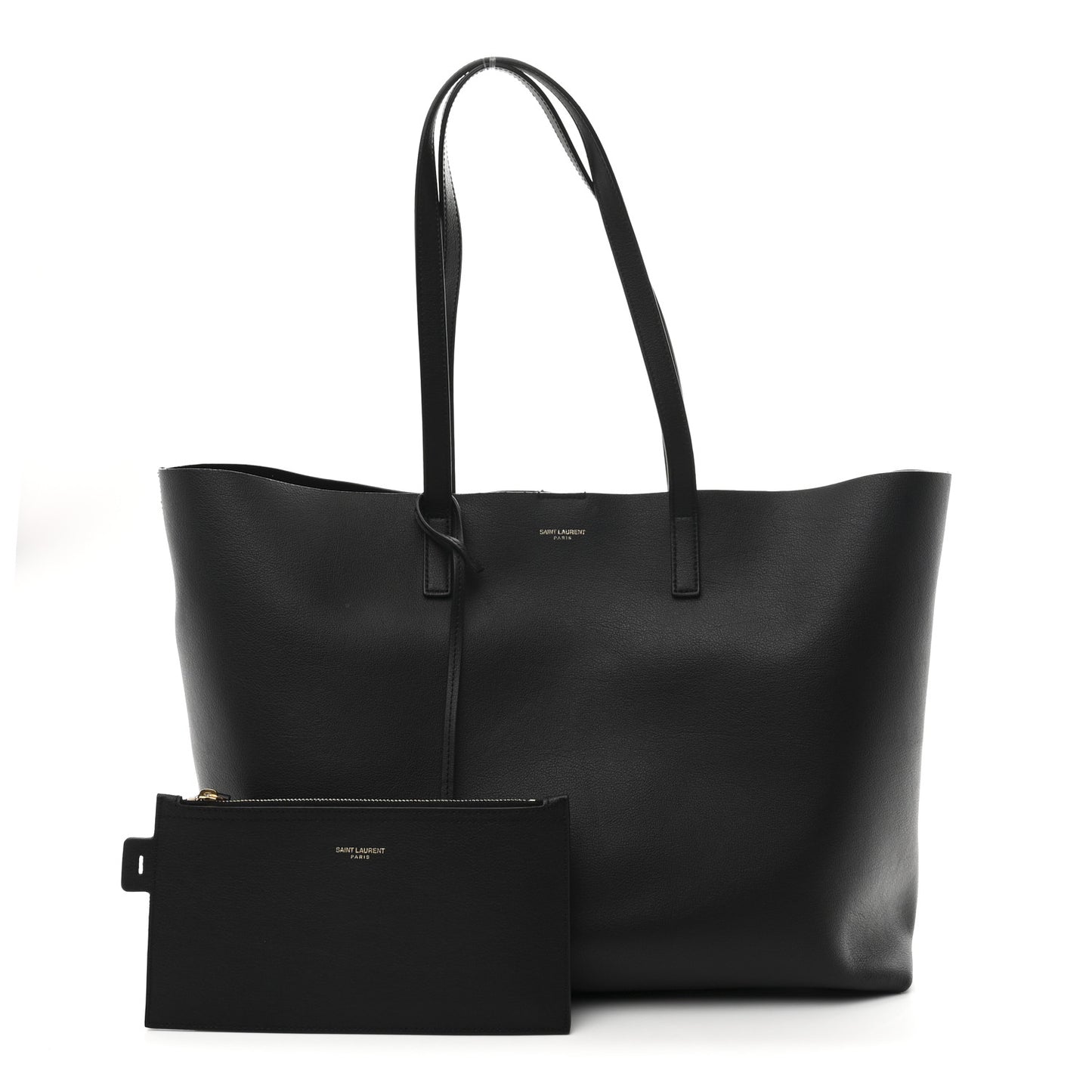 Calfskin Large Shopping Tote Black