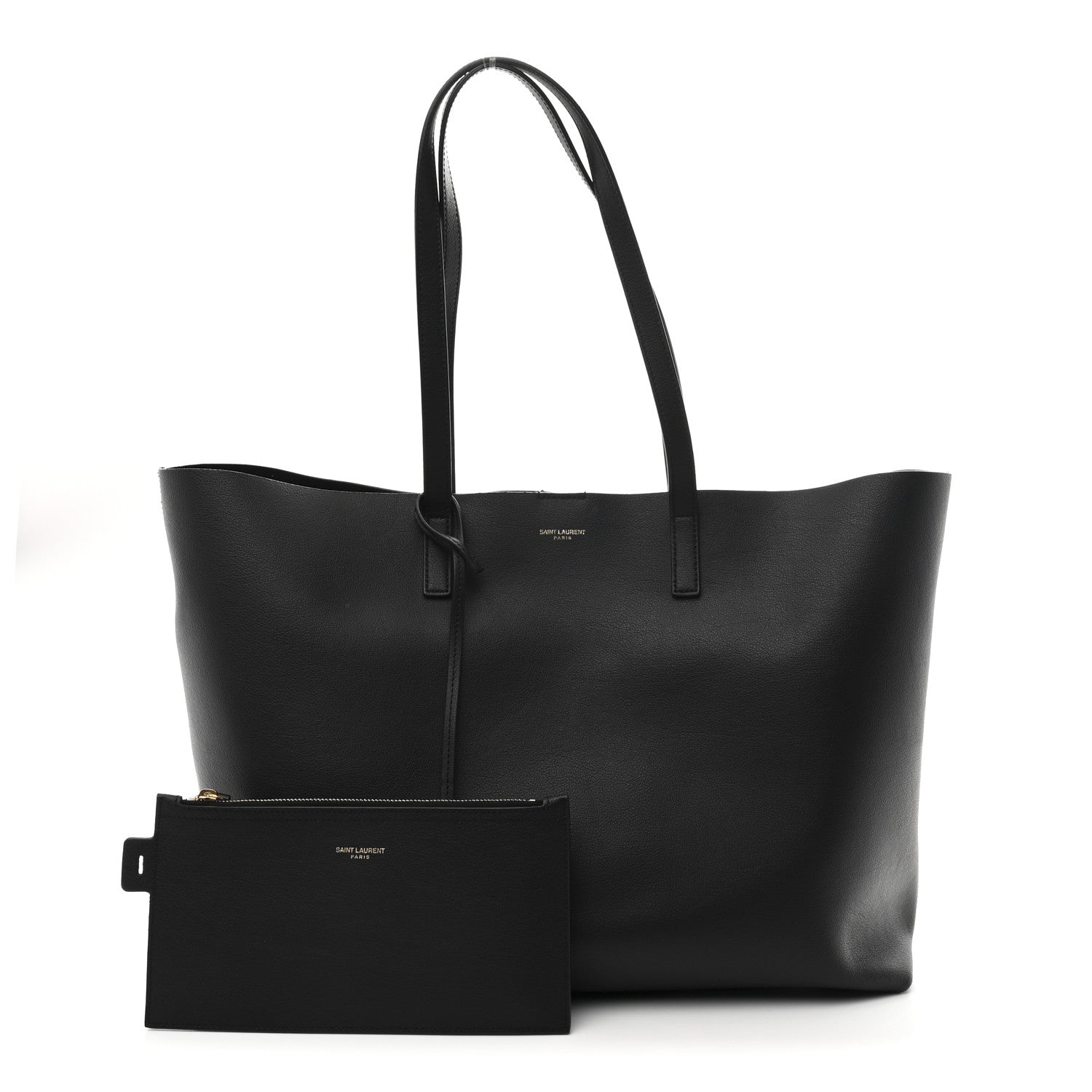 Saint Laurent Calfskin Large Shopping Tote Black 3 of 11