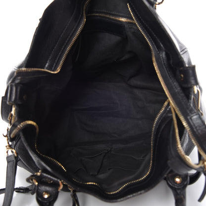 Balenciaga Chevre Gold Metallic Edge Hardware Velo Black 7 of 20