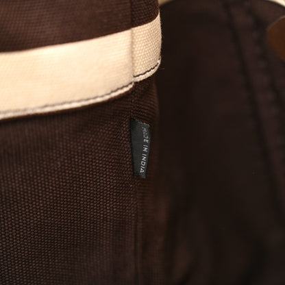 Prada Canapa Striped Logo Tote Tabacco 7 of 11