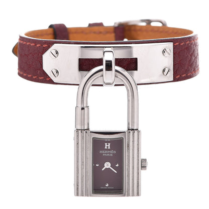 Hermes Stainless Steel Clemence 20mm Kelly Cadena Quartz Watch Rouge 1 of 5