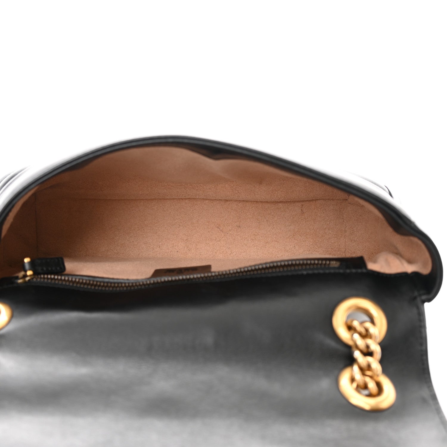 Gucci Calfskin Matelasse Small GG Marmont Shoulder Bag Black 5 of 13
