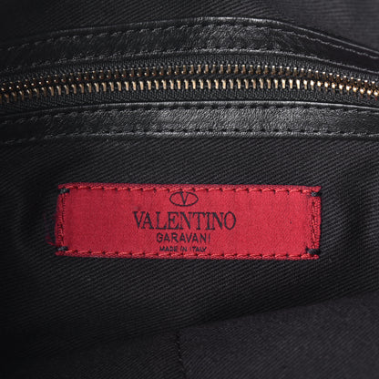 Valentino Garavani Vitello Large Rockstud Zip Wristlet Pouch Black 6 of 8