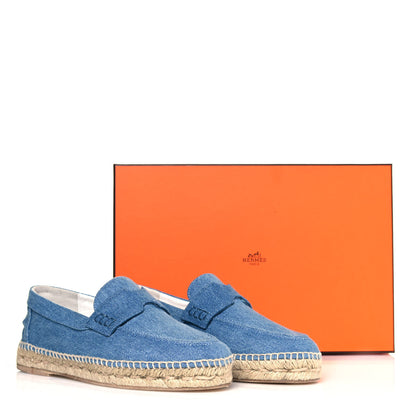 Hermes Denim Canvas Womens Trip Espadrilles 36 Bleu Clair 8 of 8
