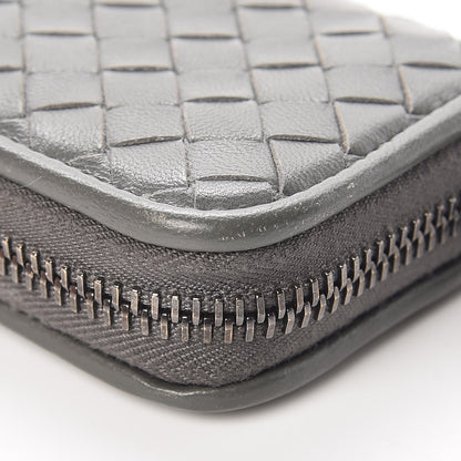 Bottega Veneta Nappa Intrecciato Zip Around Coin Purse Light Grey 12 of 15