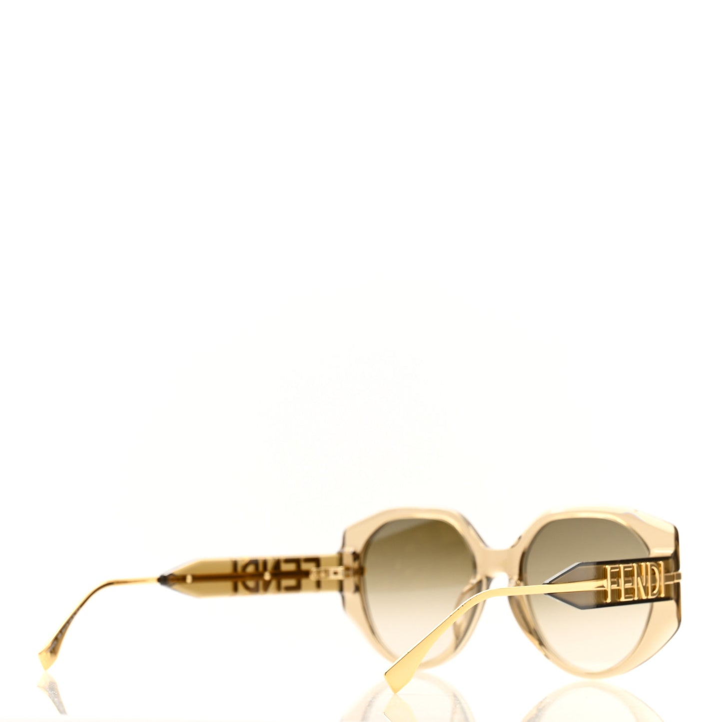 Acetate FF Fendi Butterfly Sunglasses FE40083U Brown