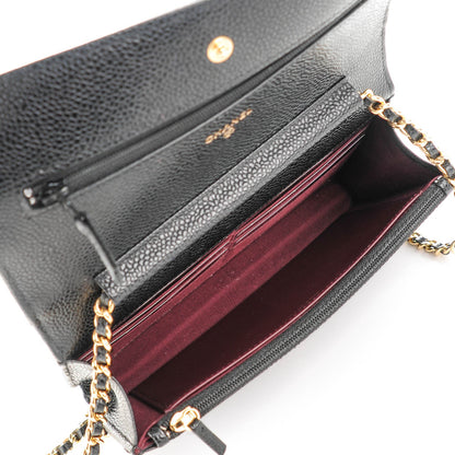 Chanel Caviar Quilted Wallet On Chain WOC Black 5 of 8