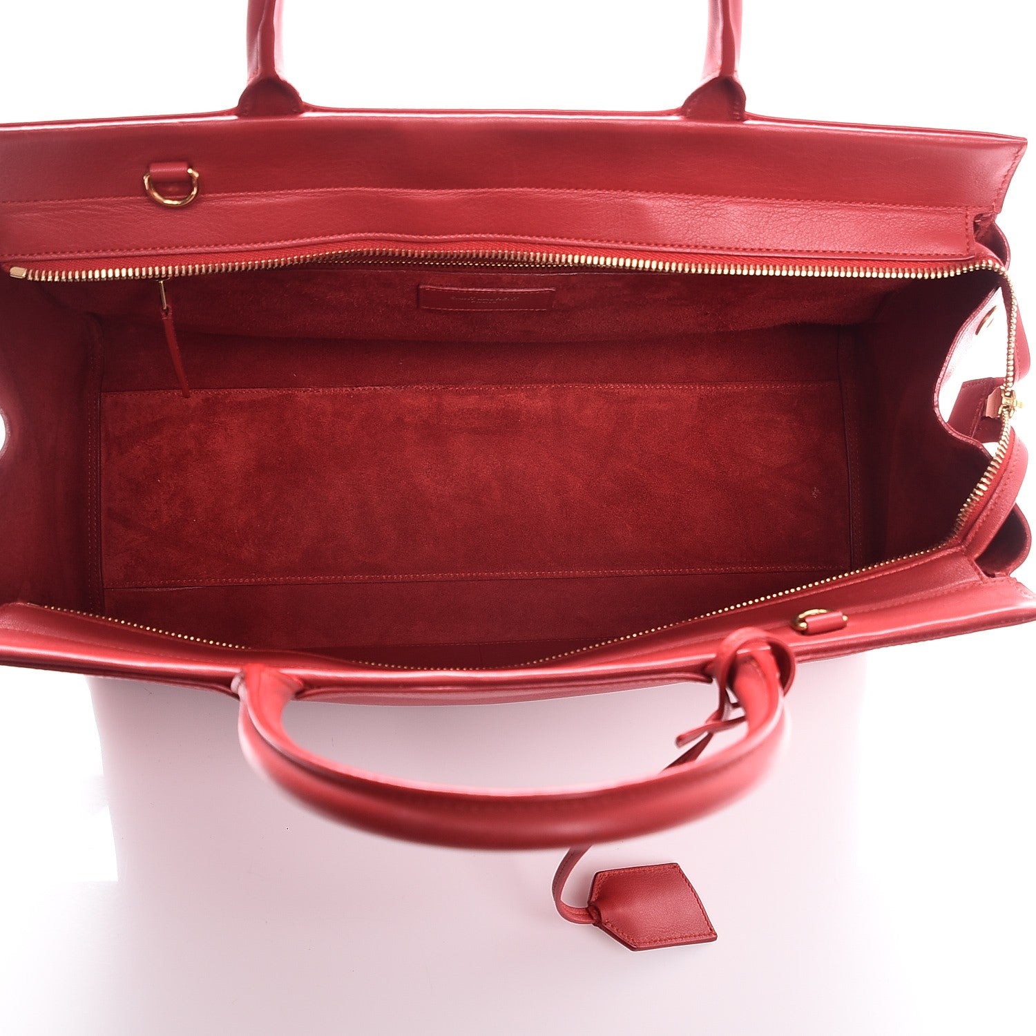 Saint Laurent Calfskin Medium Rive Gauche Cabas New Red 6 of 8