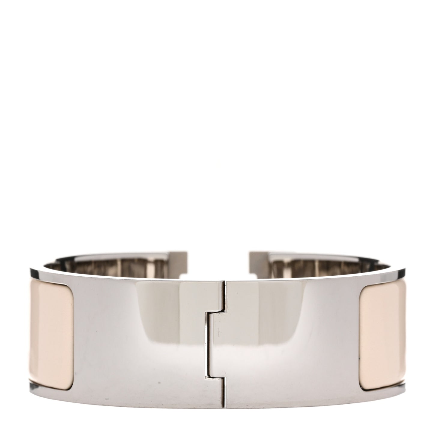 Enamel Wide Clic Clac H Bracelet PM Blanc Percale
