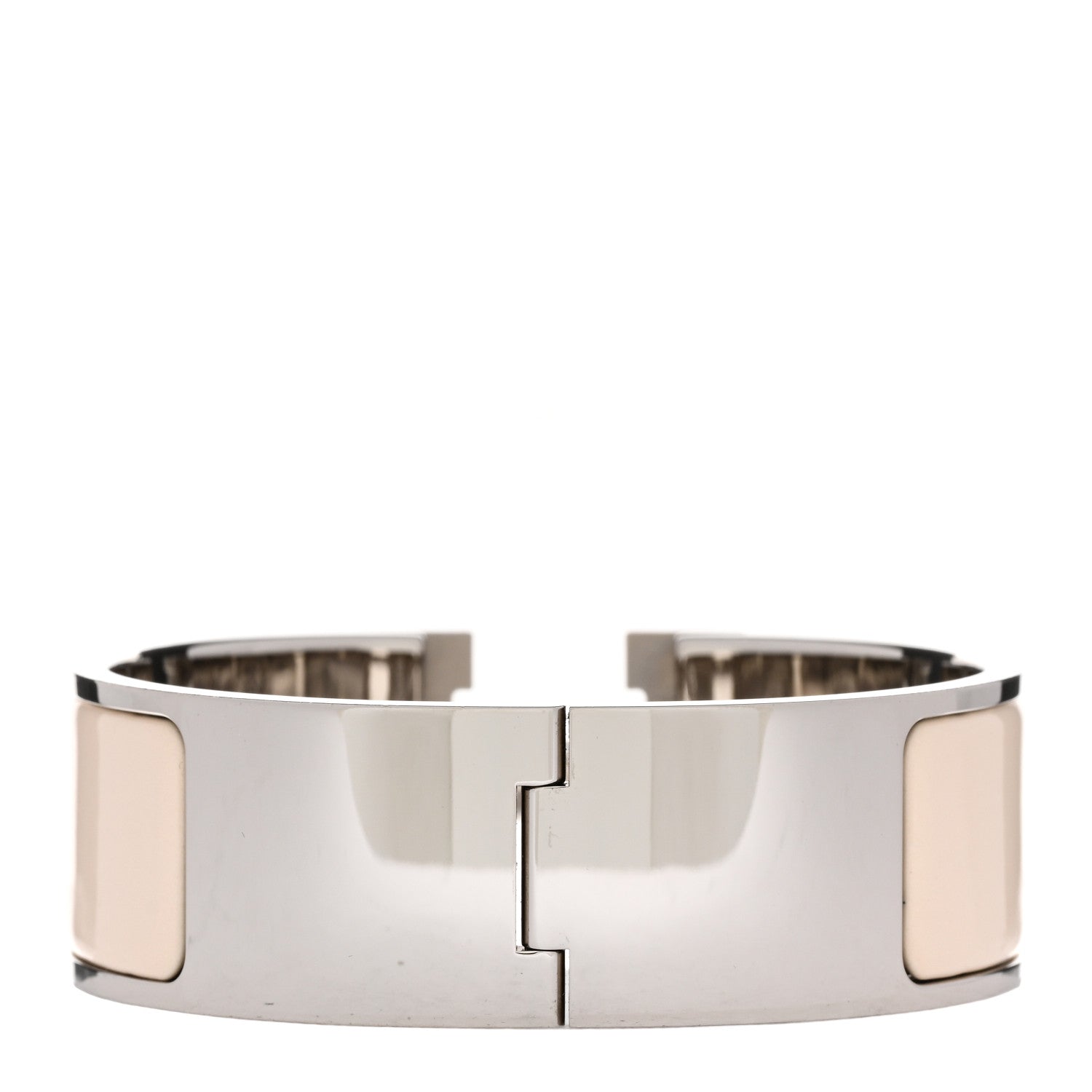 Hermes Enamel Wide Clic Clac H Bracelet PM Blanc Percale 3 of 4