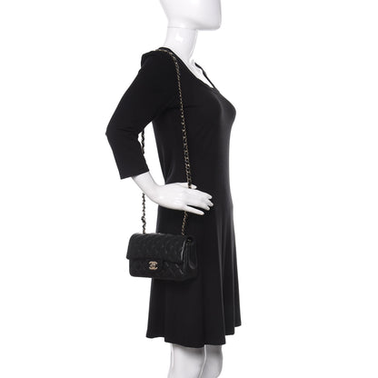 Chanel Lambskin Quilted Mini Rectangular Flap Black 2 of 10