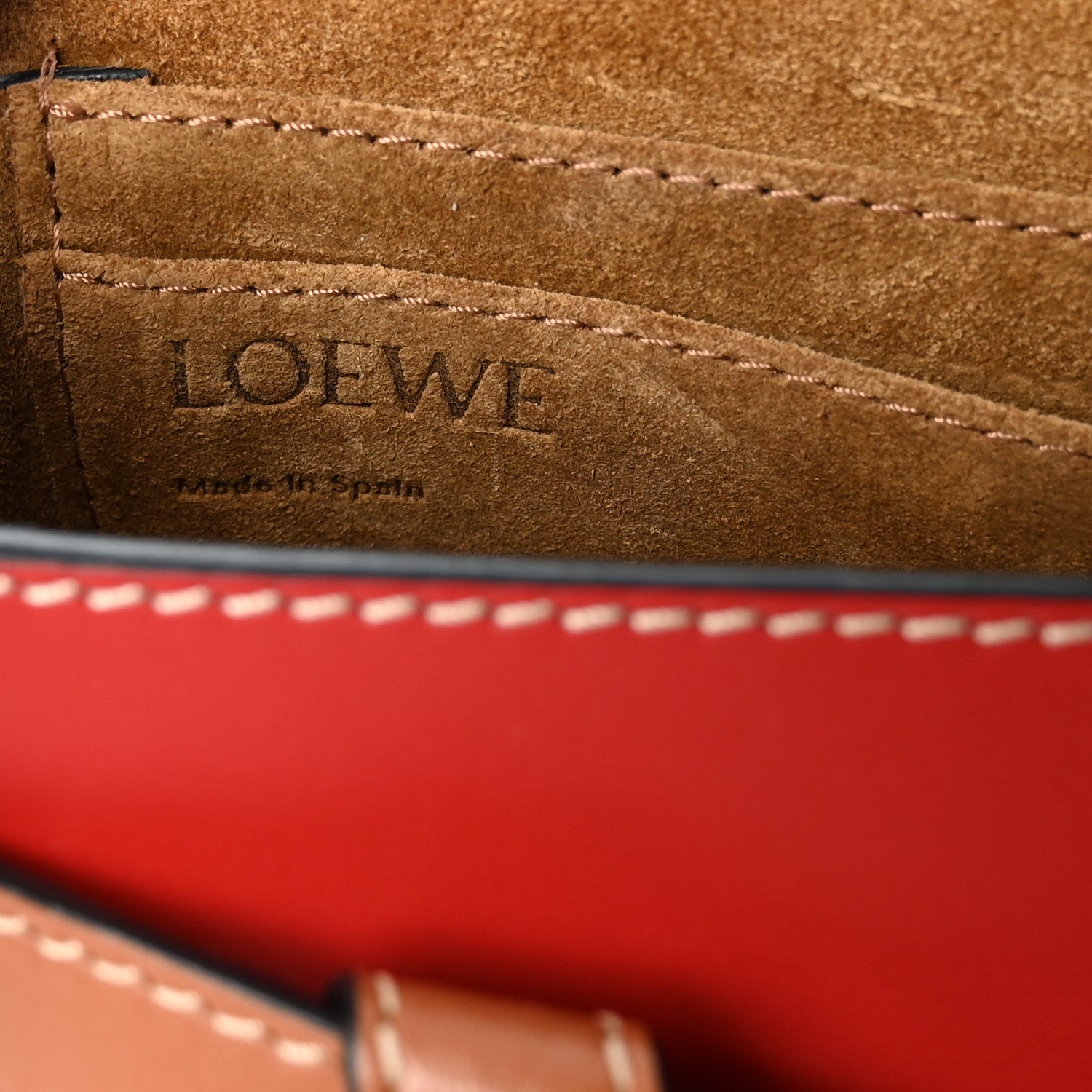 Loewe Calfskin Mini Gate Crossbody Bag Garnet Pomodoro 6 of 10
