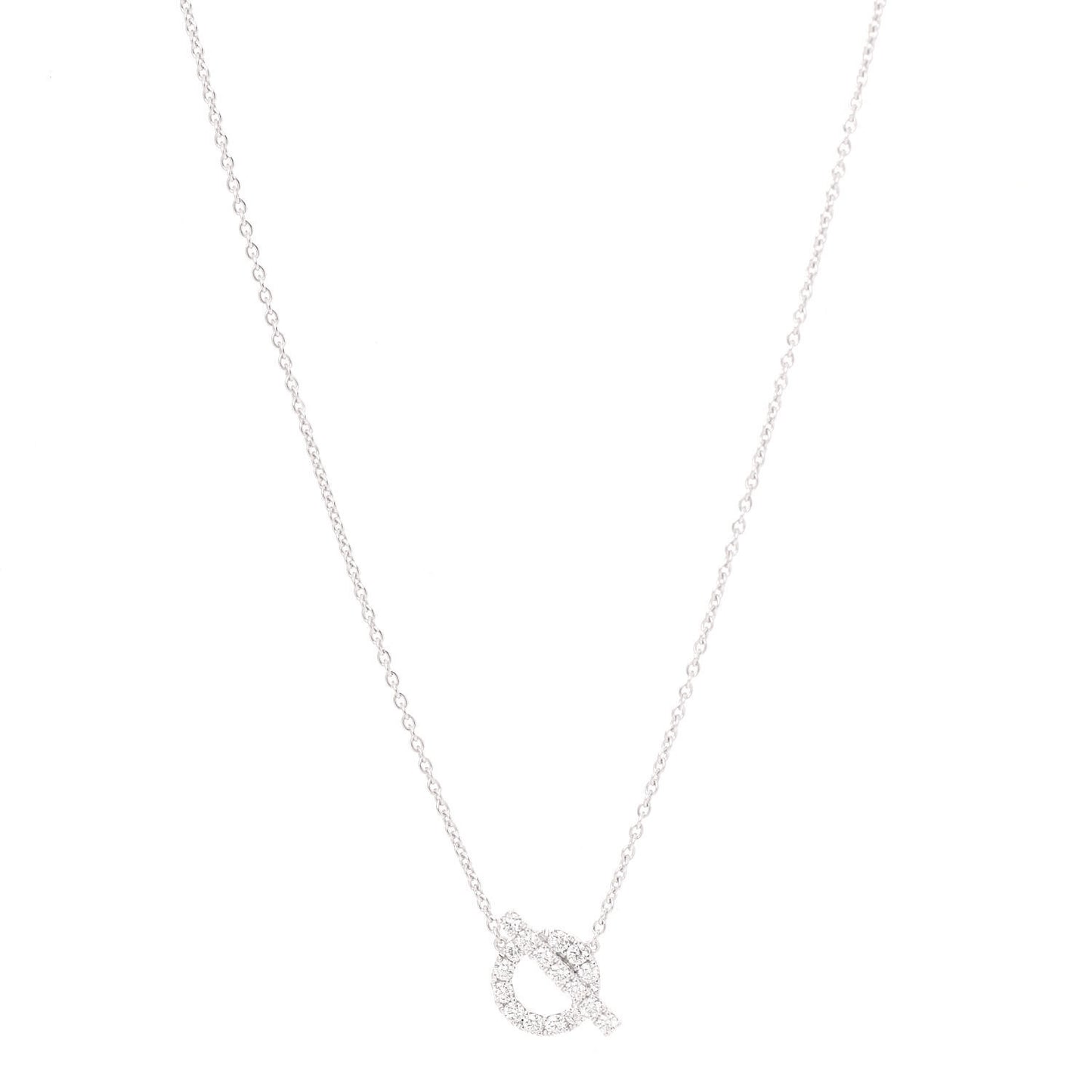 18K White Gold Diamond Finesse Pendant Necklace