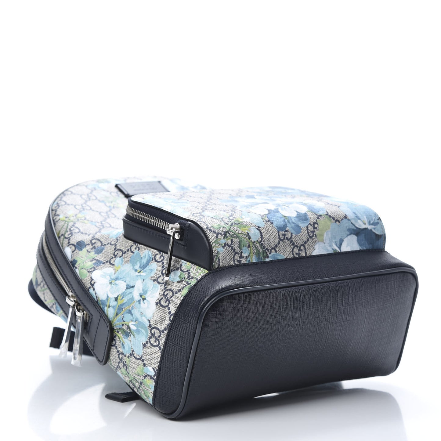GG Supreme Monogram Blooms Small Day Backpack Blue