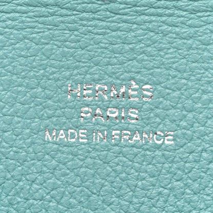 Hermes Evercolor Calvi Verso Card Case Malachite Bleu Atoll 6 of 8