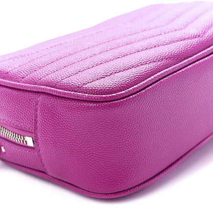 Saint Laurent Grain De Poudre Matelasse Monogram Mini Lou Camera Bag Fuxia Electrique 10 of 12