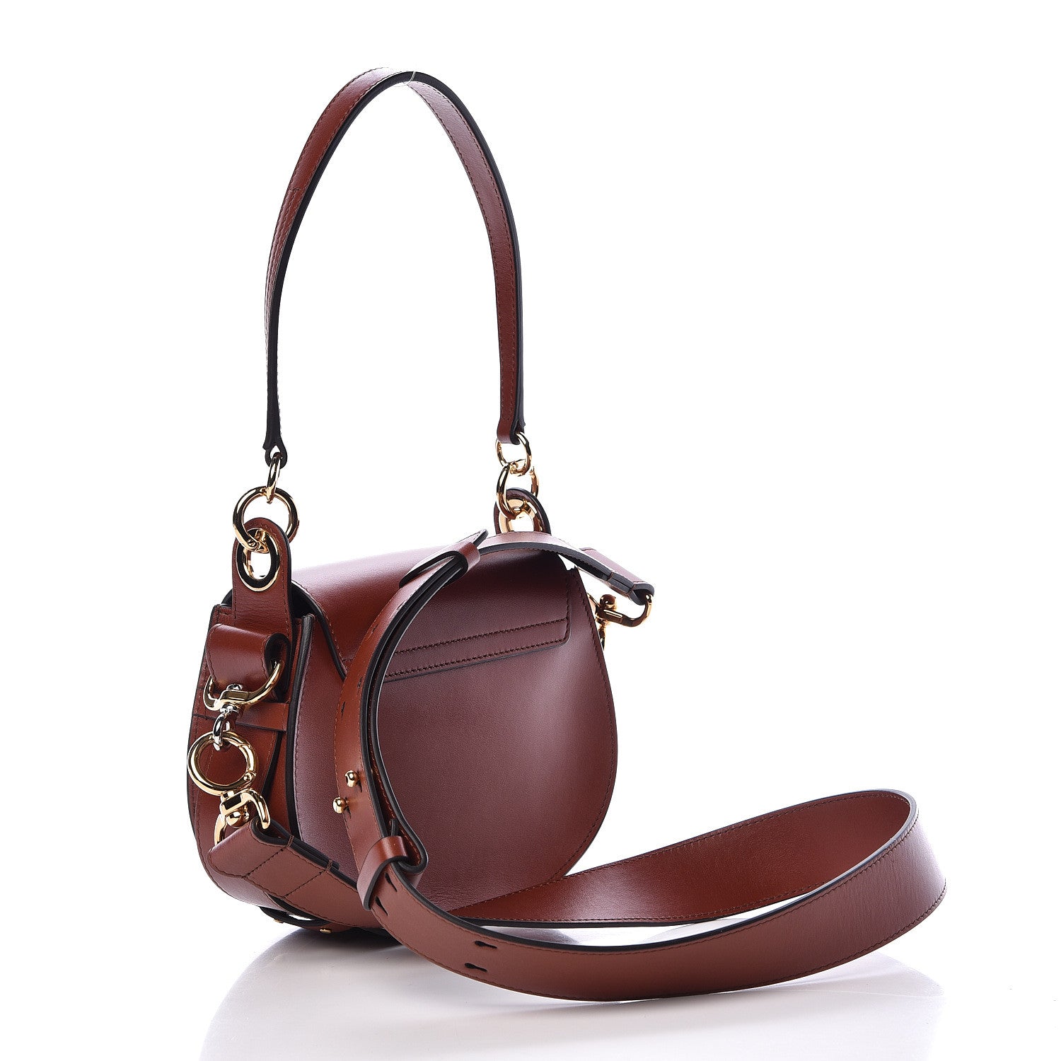Chloe Calfskin Small Tess Bag Sepia Brown 3 of 9