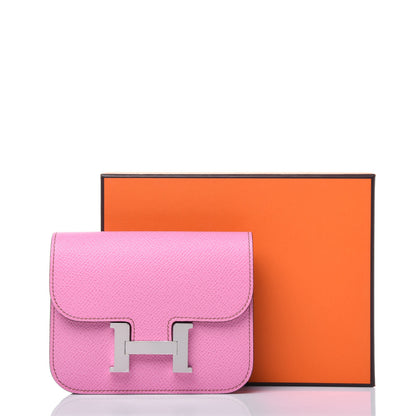 Hermes Epsom Constance Slim Wallet 5P Pink 15 of 15